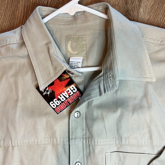 Vintage 90s Marlboro Gear Men's Button Up Long Sleeve Shirt NWT Sz Large - Picture 5 of 13